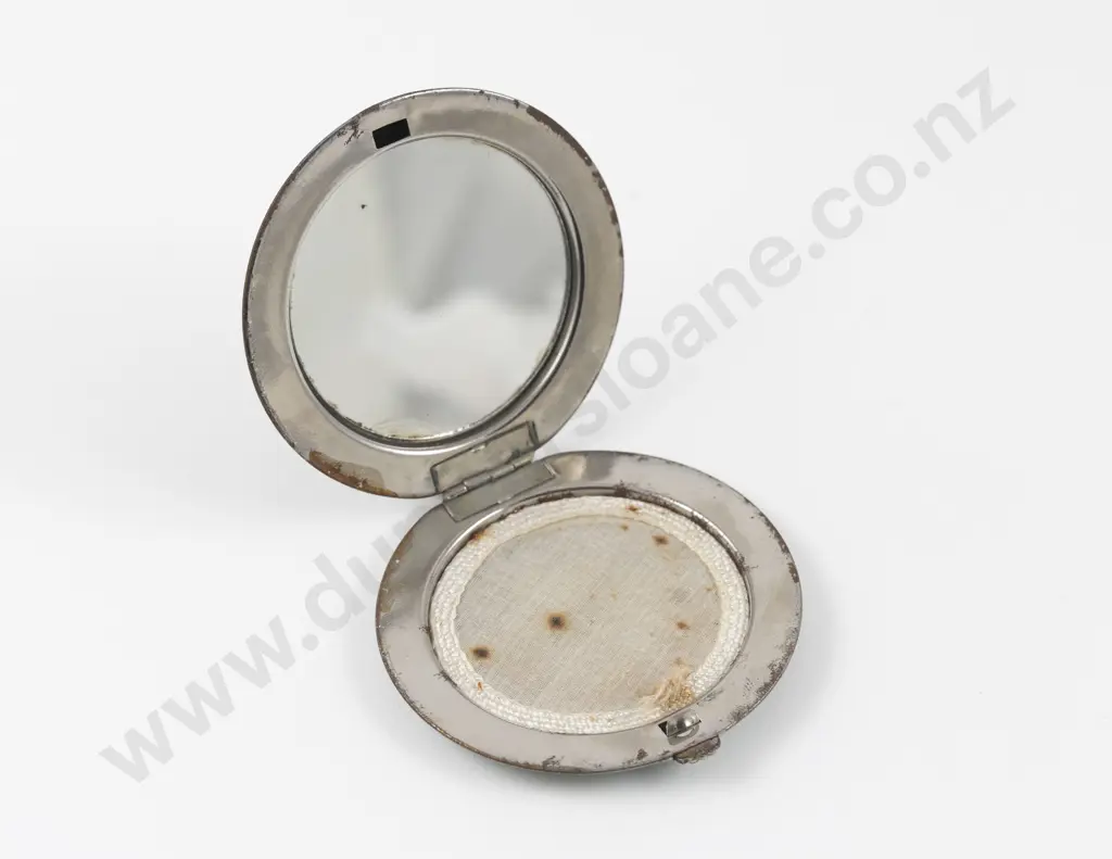 1930s Gwenda Foil Lady and Gent Powder Compact Image 1++