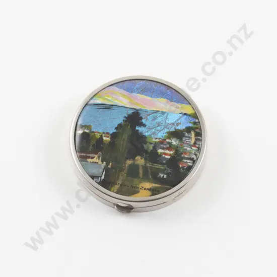 1930s Butterfly Wing Scenic Queenstown Powder Compact