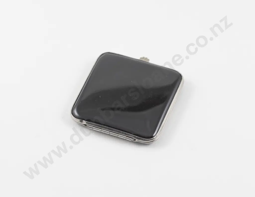 1930s Gwenda Butterfly Wing Scenic Mount Egmont Powder Compact Image 1++