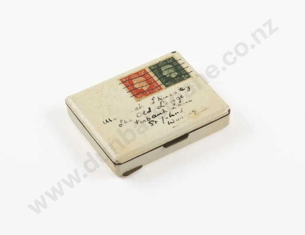 Mid 20th Century Novelty Addressed Envelope Powder Compact Image 1++