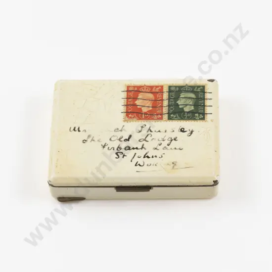 Mid 20th Century Novelty Addressed Envelope Powder Compact