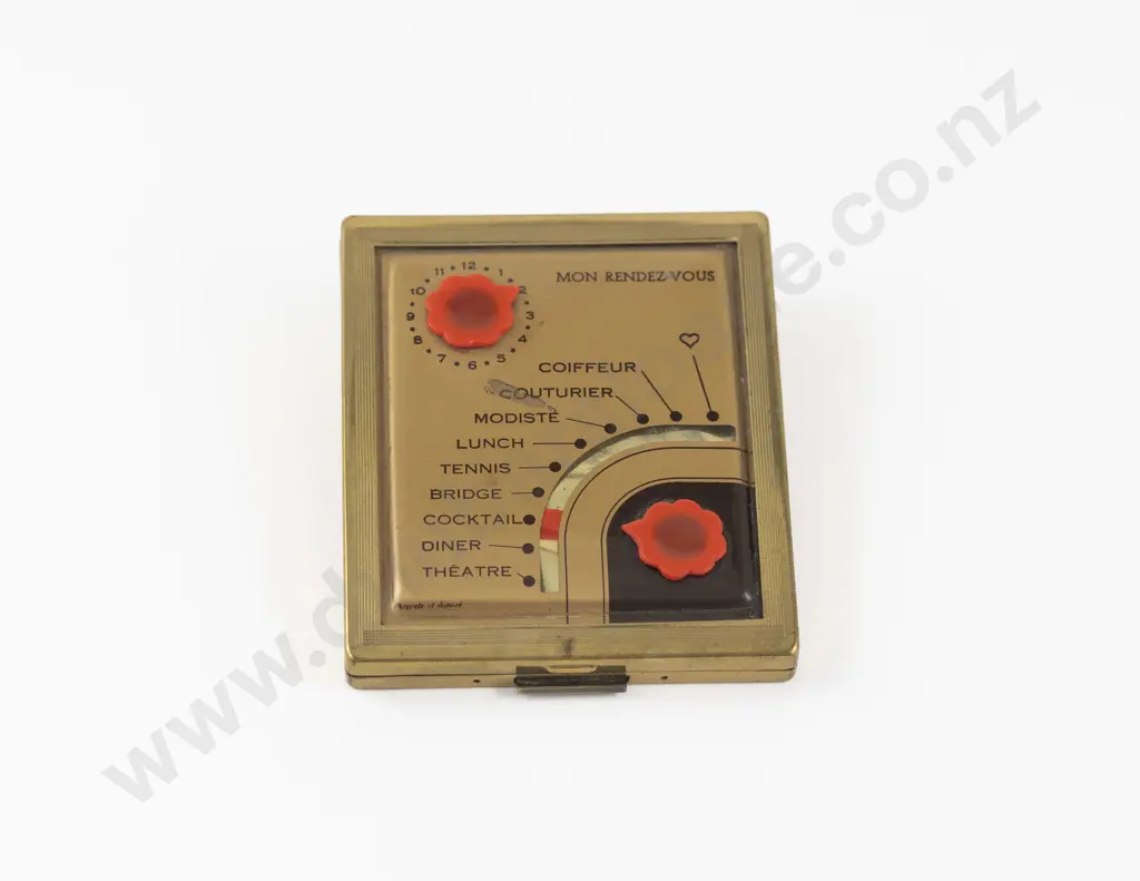 Mid 20th Century (French) 'Mon Rendez-vous' Reminder Powder Compact Image 1++