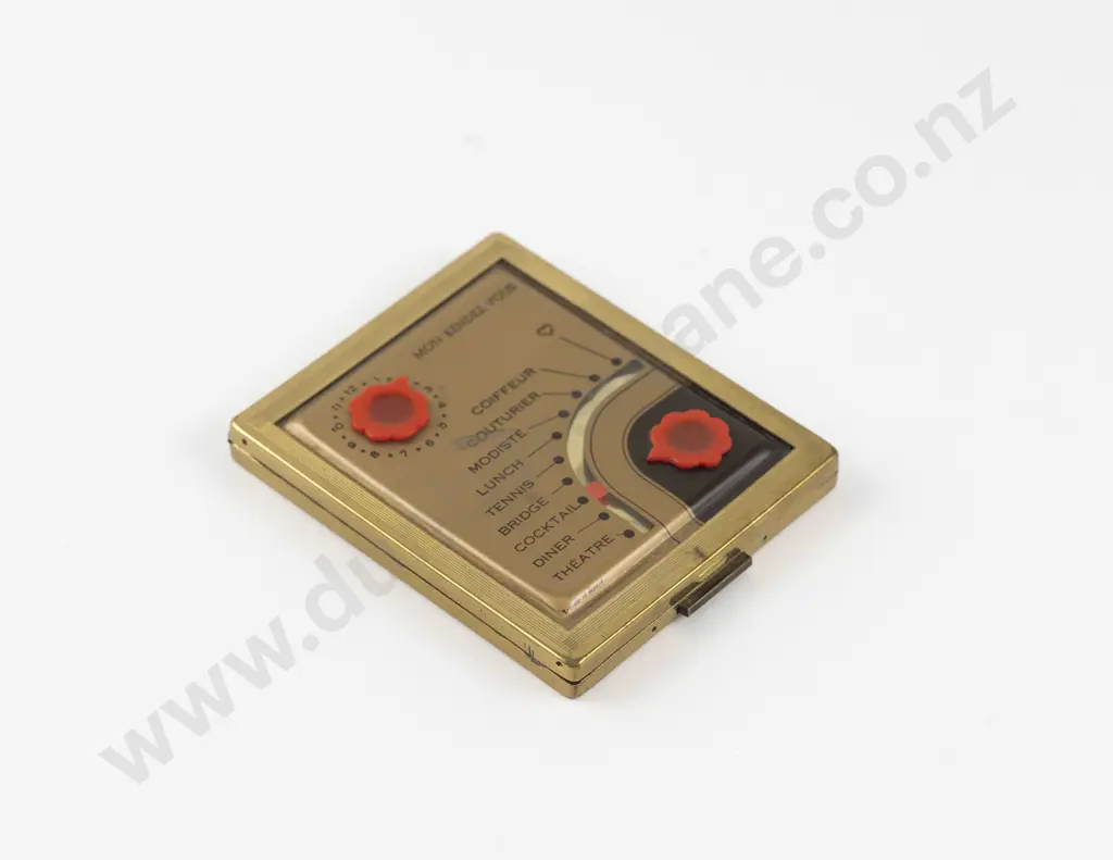 Mid 20th Century (French) 'Mon Rendez-vous' Reminder Powder Compact Image 1++