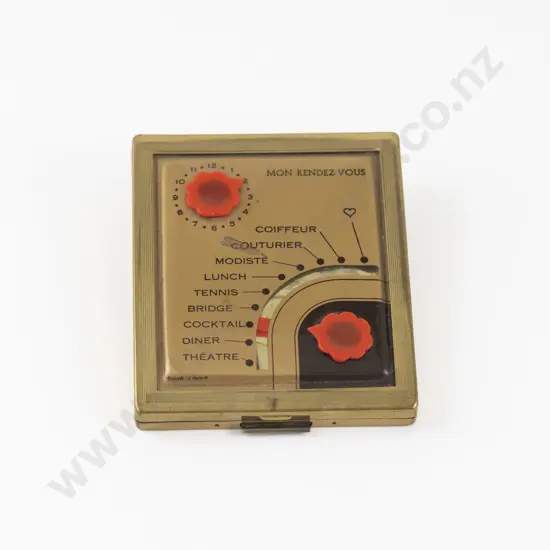 Mid 20th Century (French) 'Mon Rendez-vous' Reminder Powder Compact