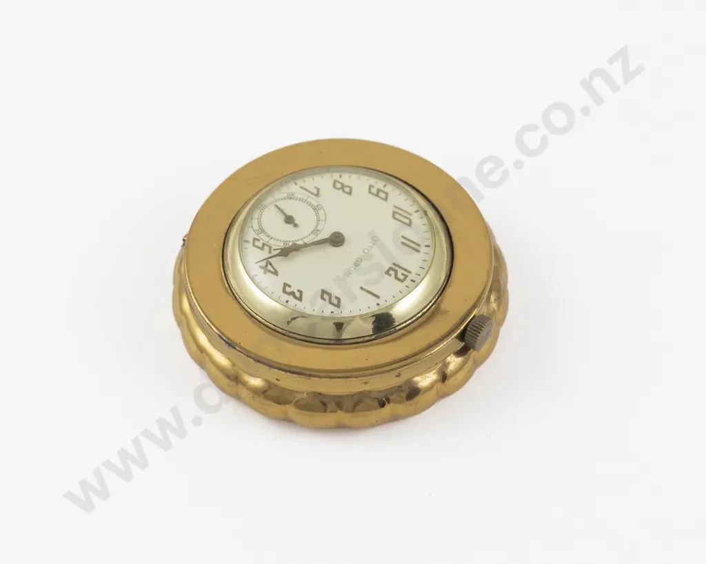 1930s Otto Grun Pocket Watch Powder Compact Image 1++