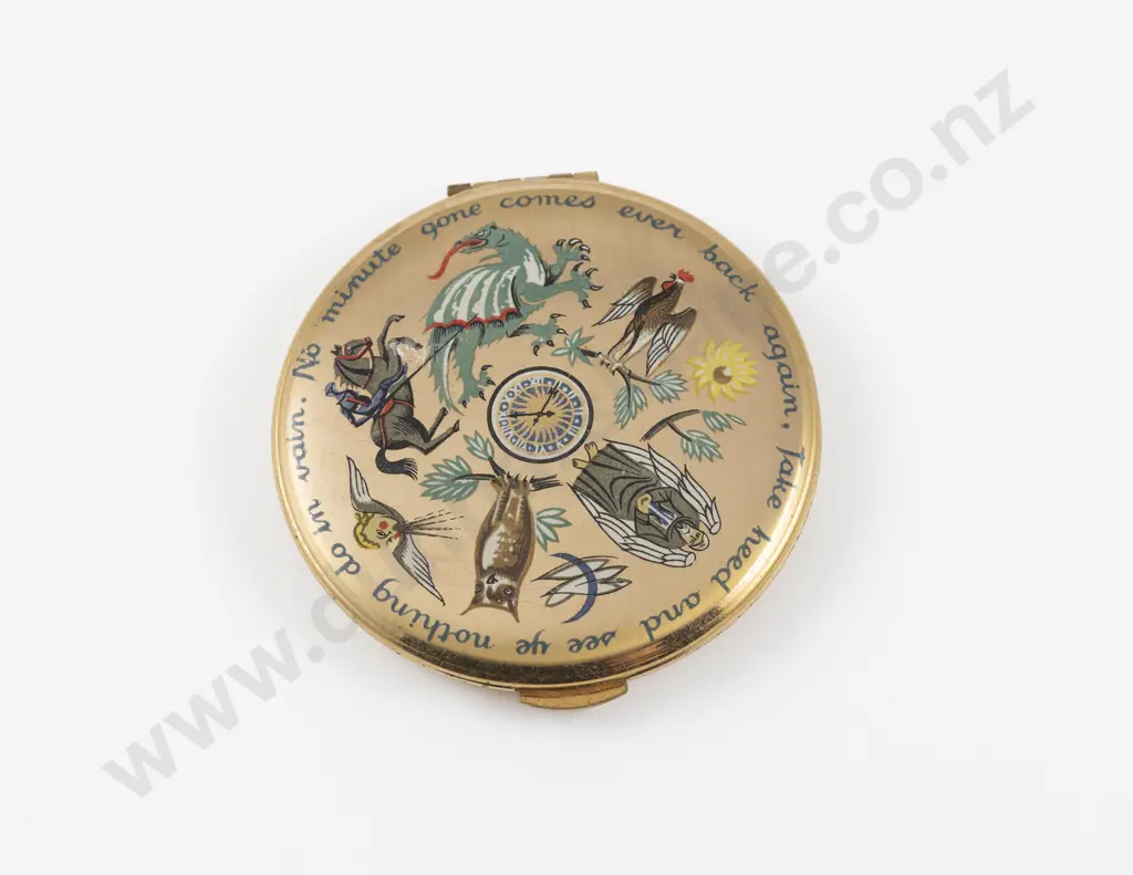 1950-60s Stratton Liberty Clock Powder Compact Image 1++