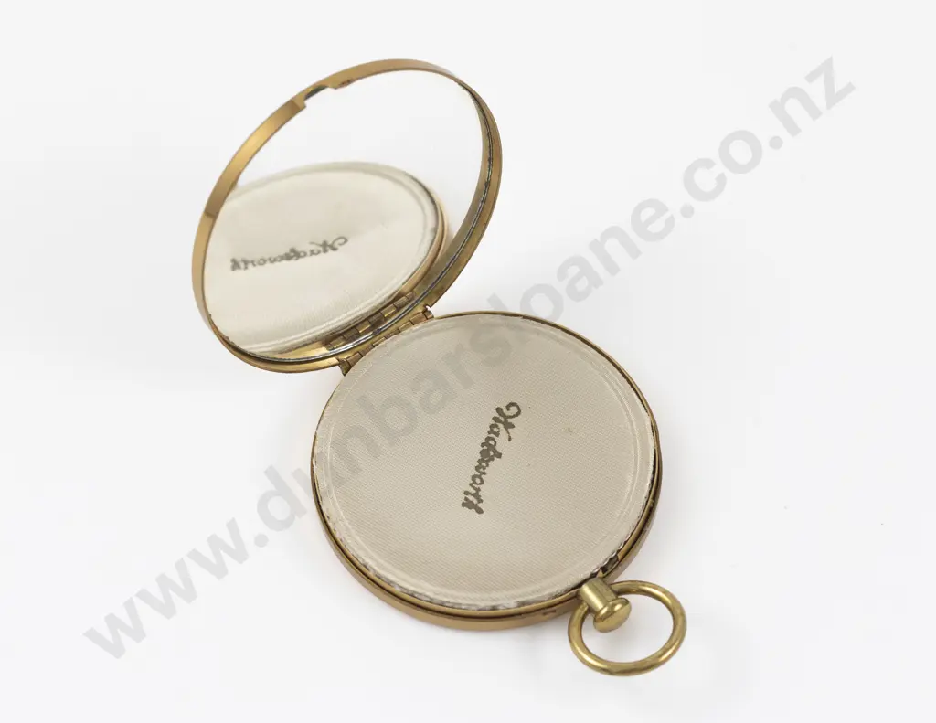Vintage Pocket Watch Style Powder Compact Image 1++