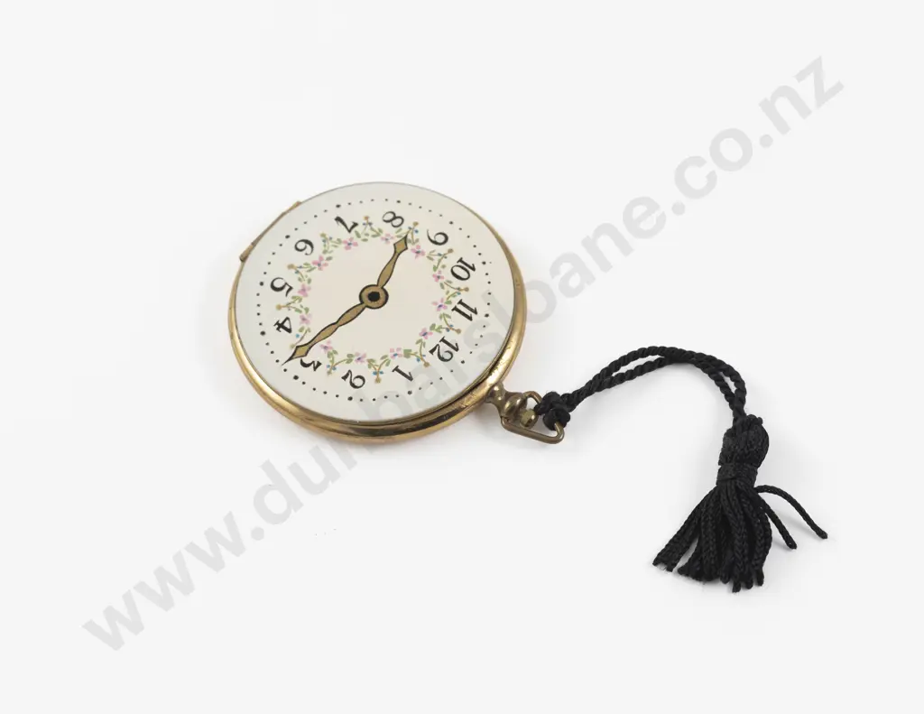 Vintage Volupte Ladies Pocket Watch Style Powder Compact Image 1++