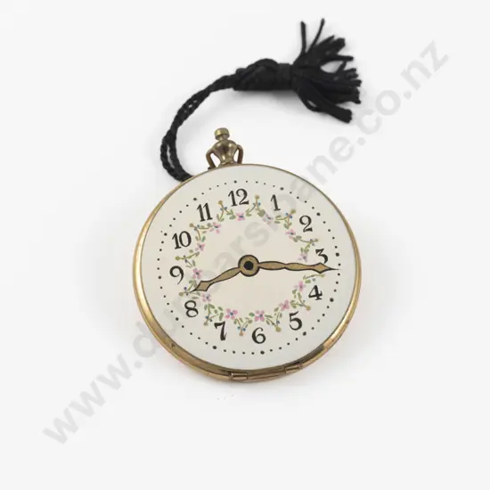 Vintage Volupte Ladies Pocket Watch Style Powder Compact