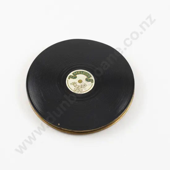 1950s J.D. Creations 'Melody' Vinyl Record Powder Compact