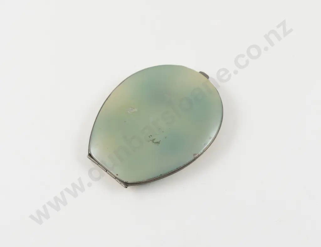 Art Deco Czechoslovakian 'Princess' Guilloche Enamel Powder Compact Image 1++