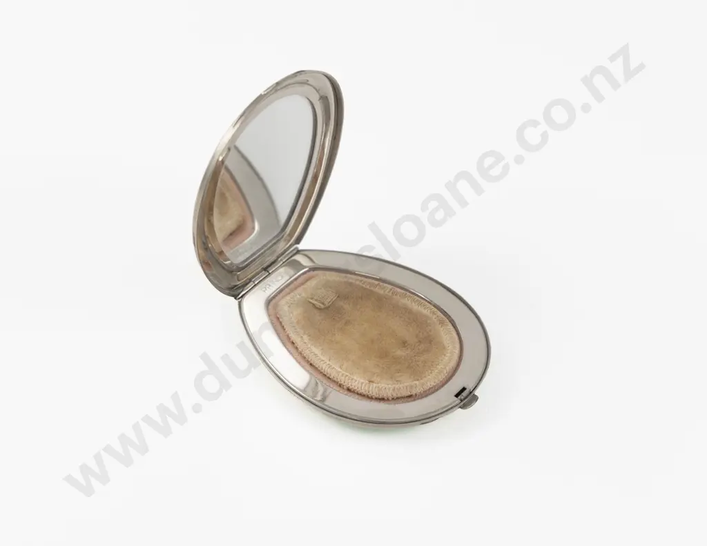 Art Deco Czechoslovakian 'Princess' Guilloche Enamel Powder Compact Image 1++