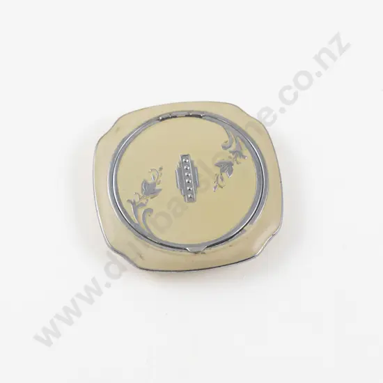 Art Deco Evans Case Company America 'Mayfair' Guilloche Enamel Powder Compact