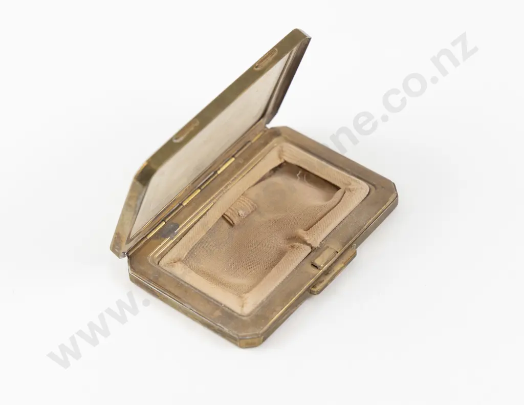 Art Deco Stratton Enamel Scottie Dog Powder Compact Image 1++