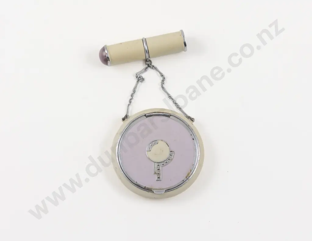 Art Deco Evans Case Company (American)'Tango'  Enamel Vanity Compact Image 1++