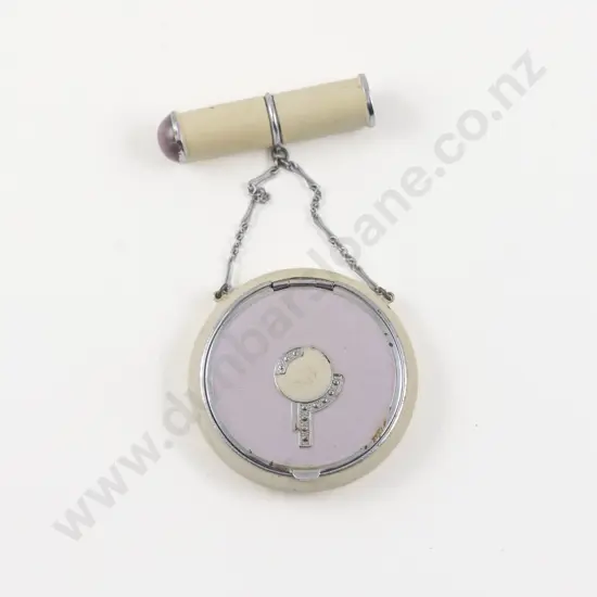 Art Deco Evans Case Company (American)'Tango'  Enamel Vanity Compact