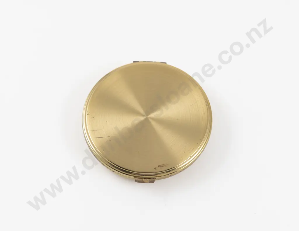 Vintage New Light (Japan) Gold Plated MOP Powder Compact Image 1++