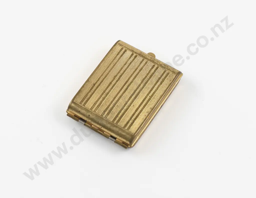 1930s Vanstyle Gold Plated and Enamel Geometric Rouge and Powder Compact Image 1++