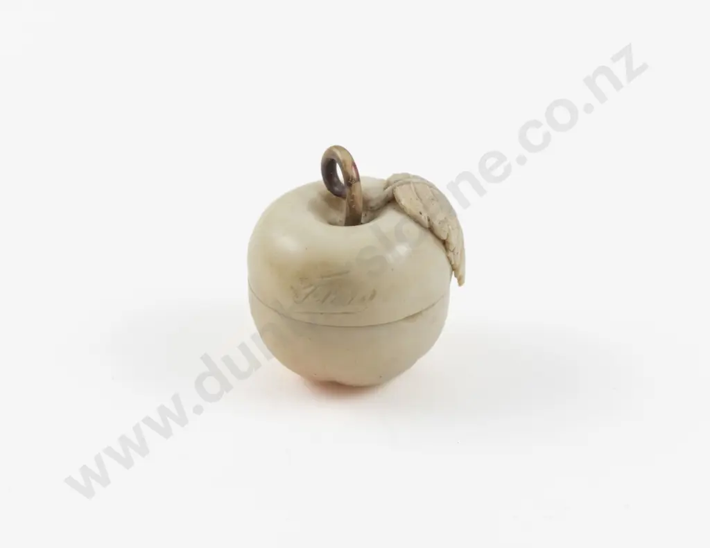 Vintage Kerosene Miniature Apple Shaped Powder Compact Image 1++