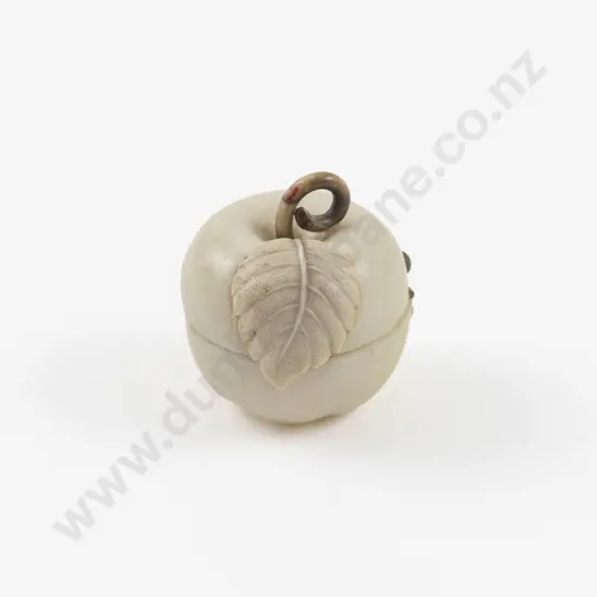 Vintage Kerosene Miniature Apple Shaped Powder Compact