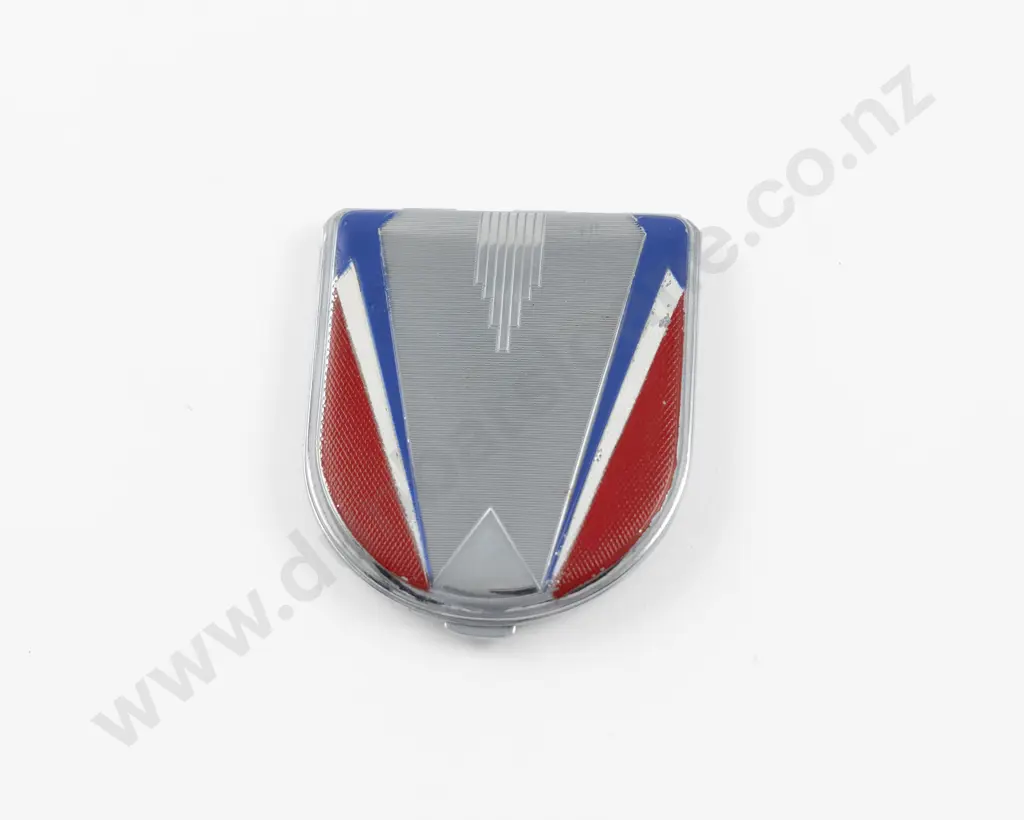 Vintage Made in England Enamel and Chrome Skyscraper Powder Compact Image 1++