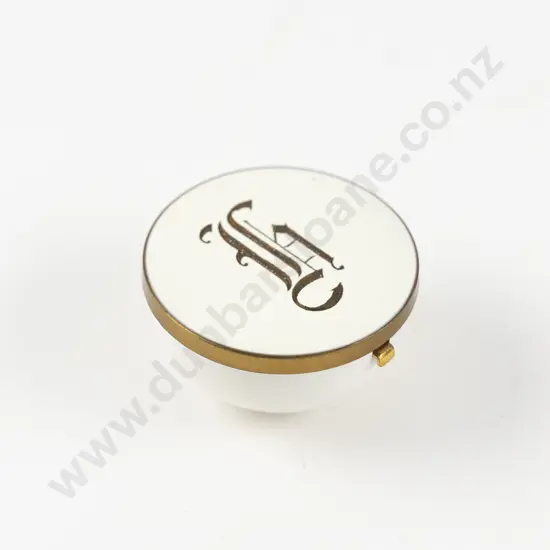 1930 - 1950s Henriette (American) Monogram Powder Compact