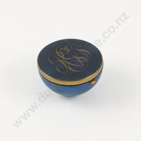 1930 - 1950s Henriette (American) Enamel Monogram Powder Compact