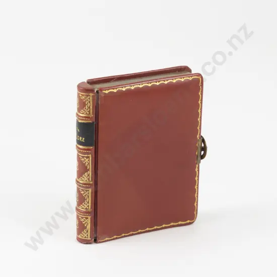1920 - 1930s Leather 'Ma Poudre' Book Shaped Powder Compact