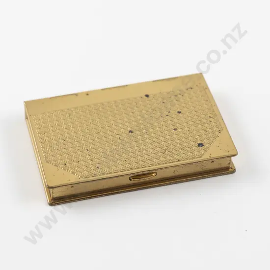 1930 - 1950s Coty Gold Plated Book Shaped Powder Compact