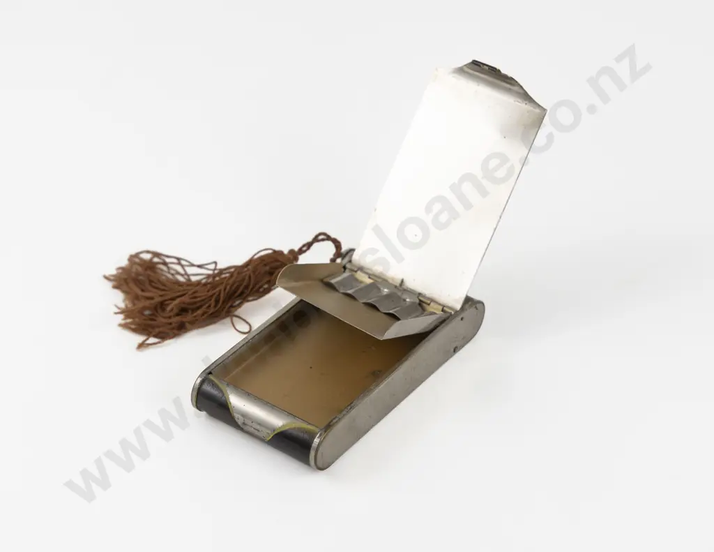 1930s Evans Case Company (American) 'Spitfire' Faux Tortoiseshell Enamel 3-in-1 Carryall Vanity Case Image 1++