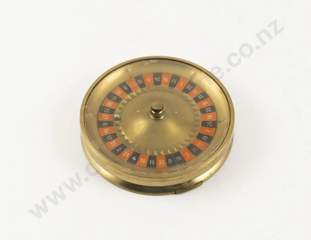 1950s Kigu of London 'Wheel of Beauty' Roulette Powder Compact Image 1++