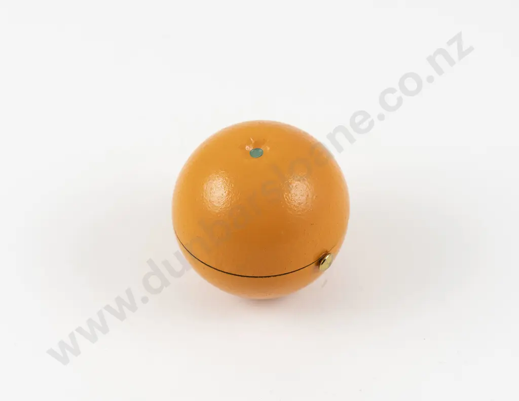 Vintage Parker Pen by Wadsworth Orange Bauble Powder Compact Image 1++