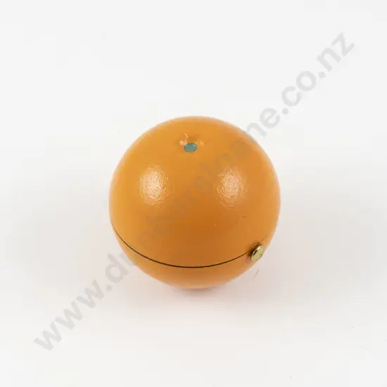 Vintage Parker Pen by Wadsworth Orange Bauble Powder Compact