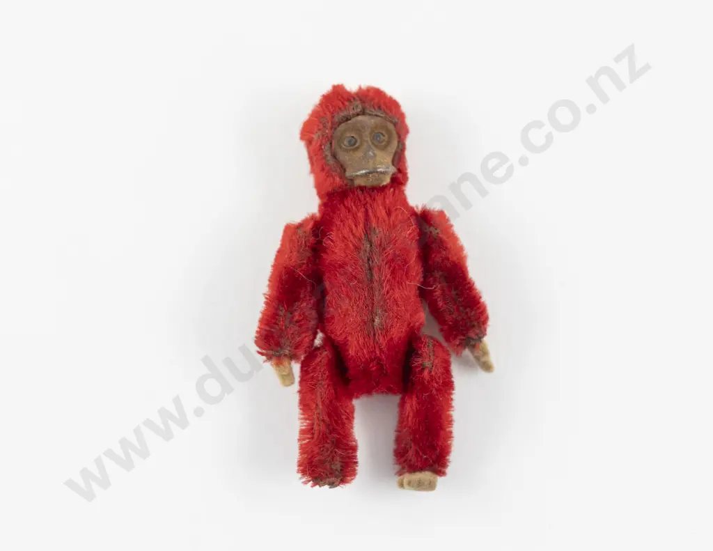 1920 - 1930s Schuco Miniature Red Mohair Monkey Image 1++