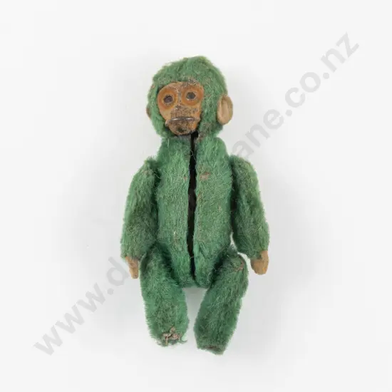 1920 - 1930s Schuco Miniature Green Mohair Monkey