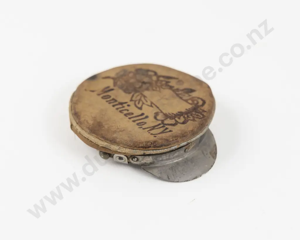 Early 1900s Chauffer's Cap Coin Pouch Image 1++