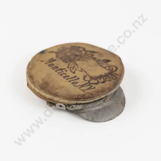 Early 1900s Chauffer's Cap Coin Pouch