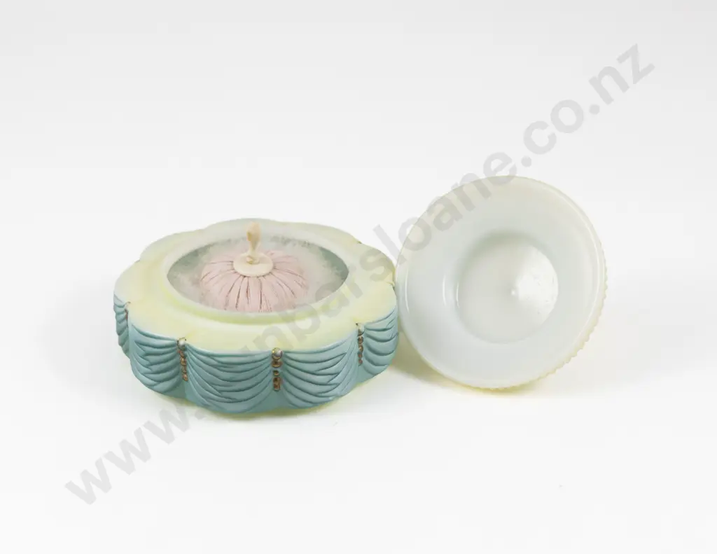 Art Deco Celluloid Dressing Table Powder Jar Image 1++