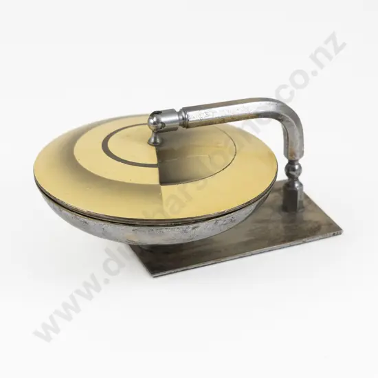 Art Deco 'Flying Saucer' Enamel Dressing Table Powder Vanity Box