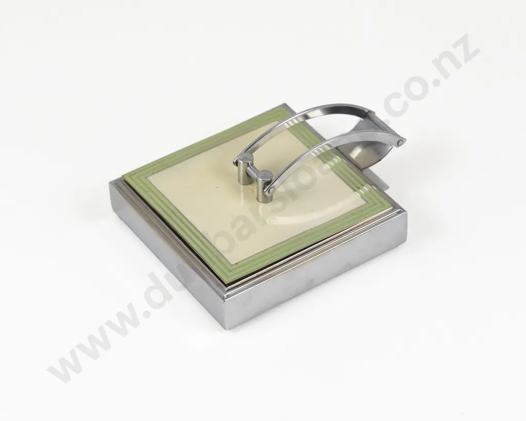 Art Deco Enamel Dressing Table Vanity Powder Box Image 1++