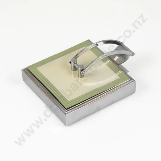 Art Deco Enamel Dressing Table Vanity Powder Box