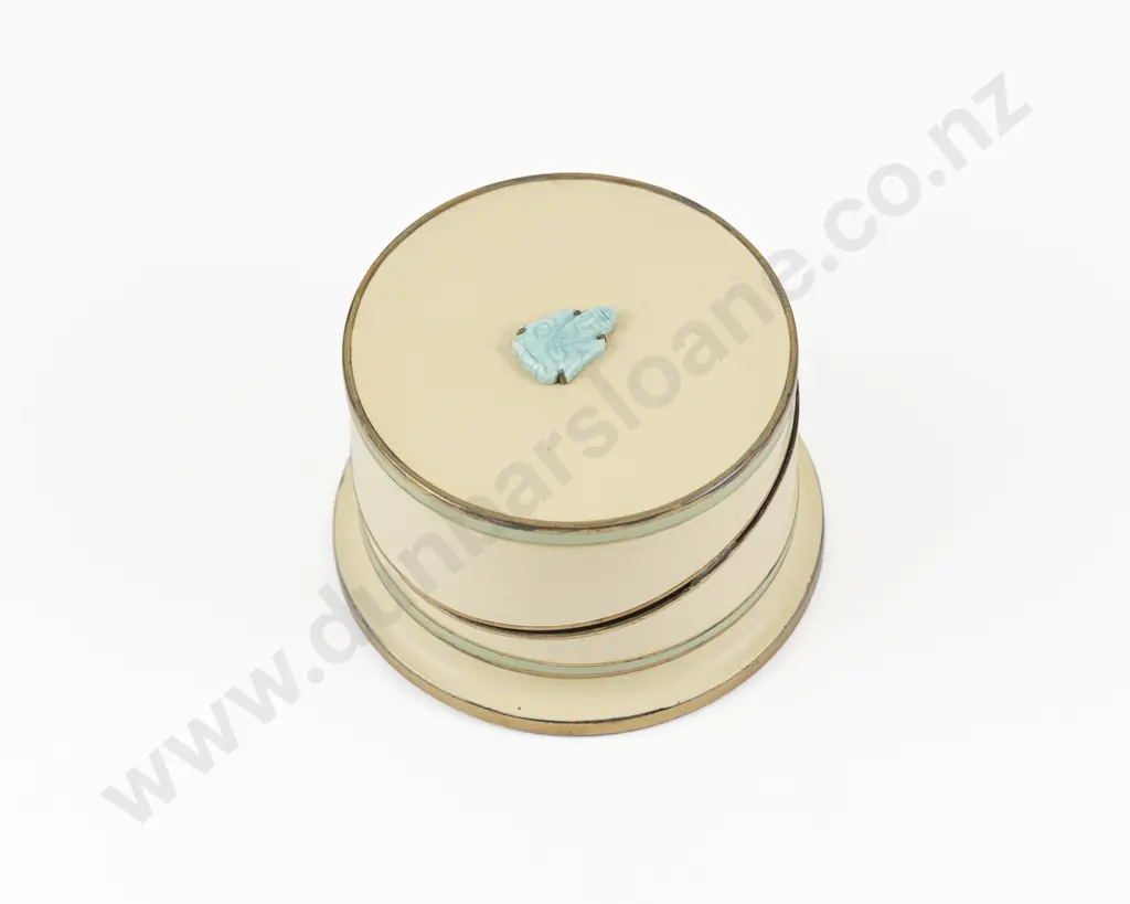 Art Deco Cylindrical Dressing Table Powder Jar Image 1++