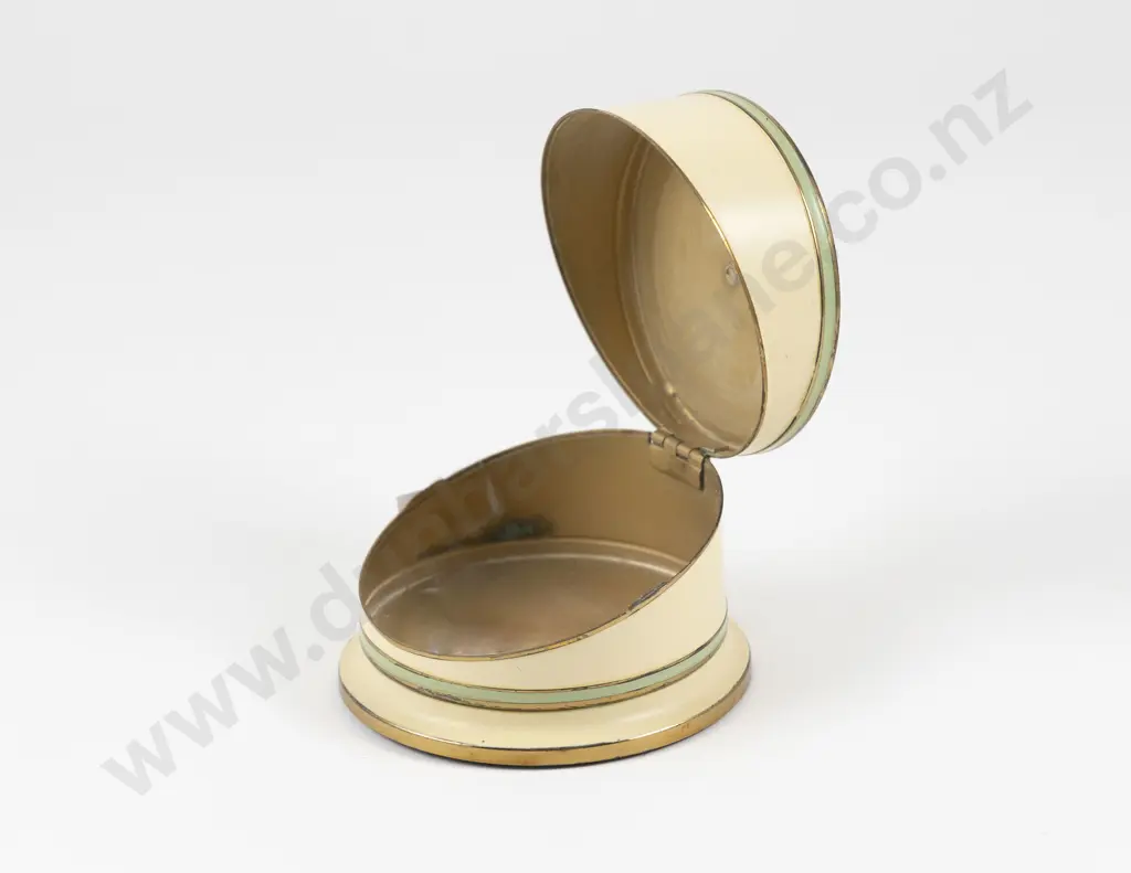 Art Deco Cylindrical Dressing Table Powder Jar Image 1++