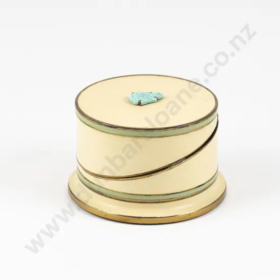 Art Deco Cylindrical Dressing Table Powder Jar