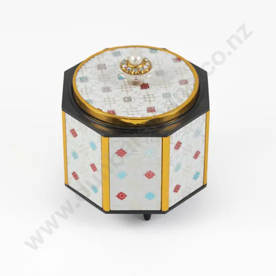 1950 - 1960s Lady Mate Musical Dressing Table Powder Box