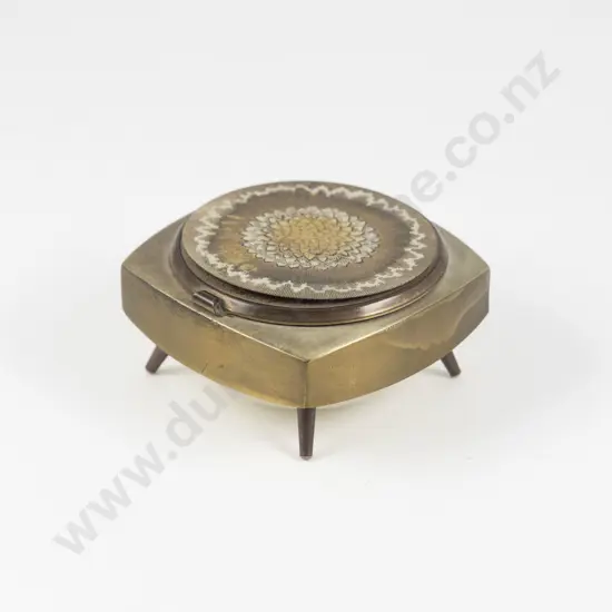 1950 - 1960s Mechanical Musical Dressing Table Powder Box