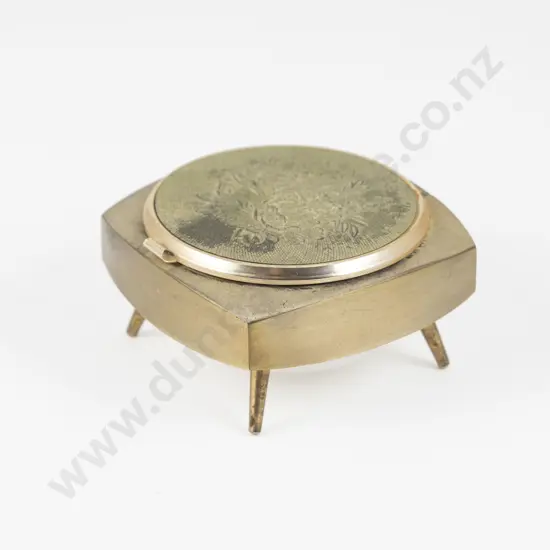 1950 - 1960s Mechanical Musical Dressing Table Powder Box