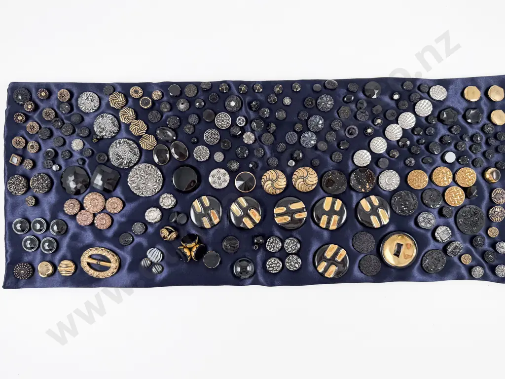 Collection Victorian Black Glass Buttons approximate 196 Image 1++