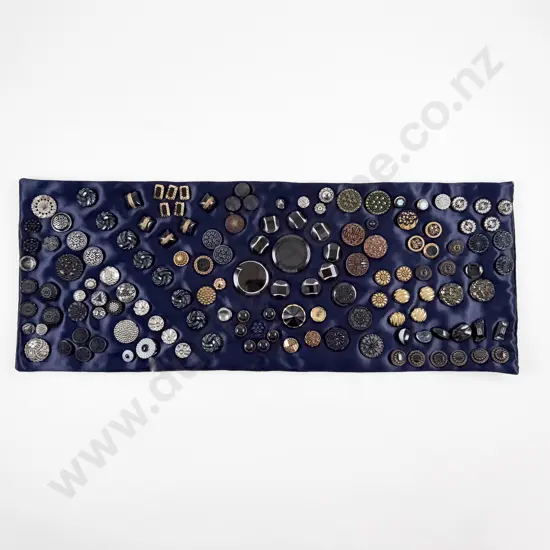Collection Victorian Black Glass Buttons approximate 142