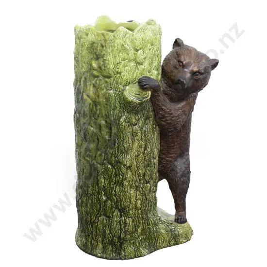 Bretby Bear & Tree Stump Form Stick Stand 66cm H